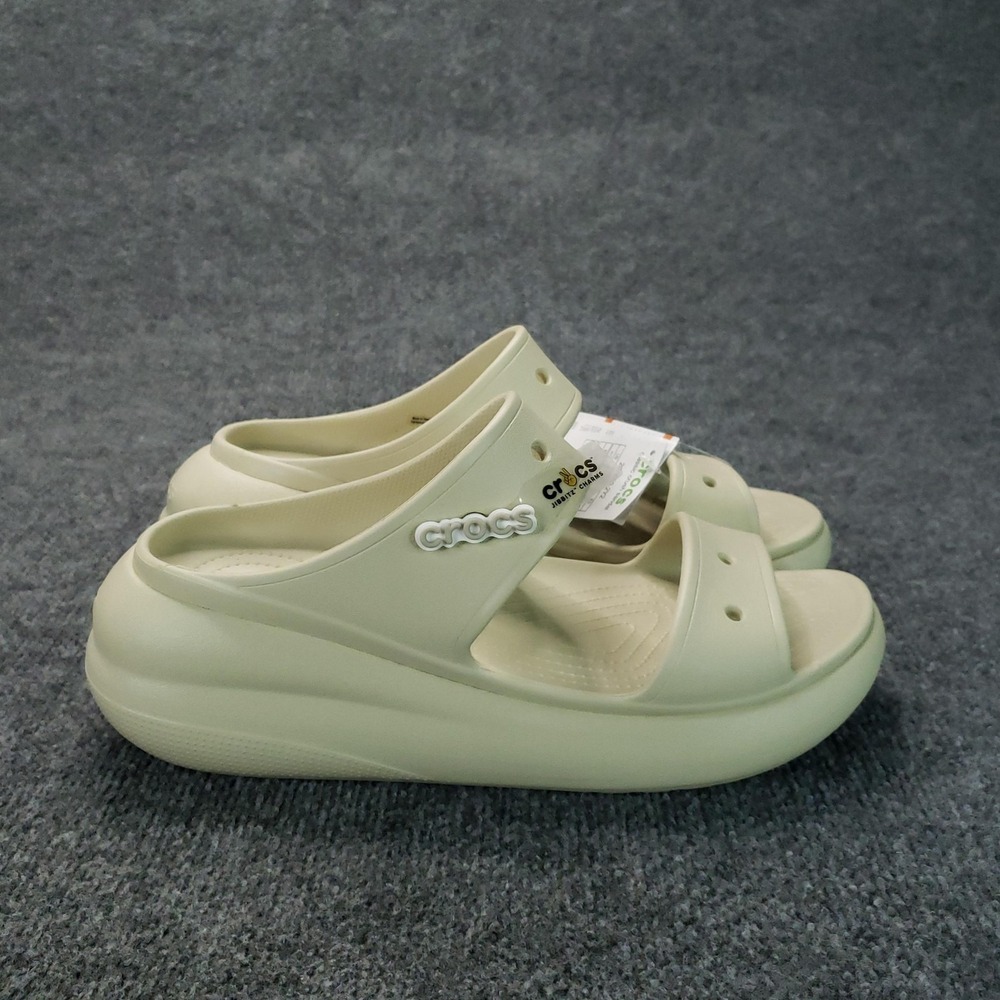 Crocs Shoes Mens Size 11 Beige Classic Crush Clog Sandal Casual Comfort 207670
